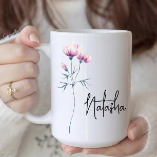 Mug Demoiselle d'honneur Fleurs aquarelle Maman Fill