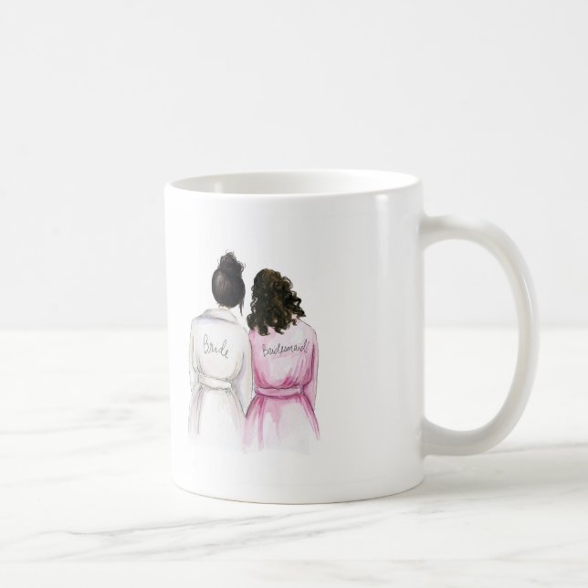 Mug Demoiselle d'honneur ? Le Br noir du DK de jeune (Droite)
