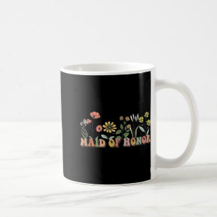 Mug Demoiselle d'Honneur Rétro Groovy Fête de Mariage