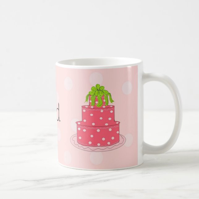 Mug Demoiselle d'honneur rose pois (Droite)