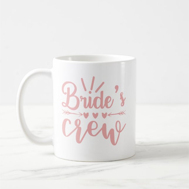 Mug Demoiselle d'honneur rustique rose calligraphie éq (Gauche)