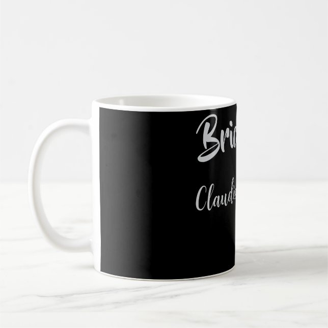 Mug Demoiselles d'honneur nom mariage argent noir  (Gauche)