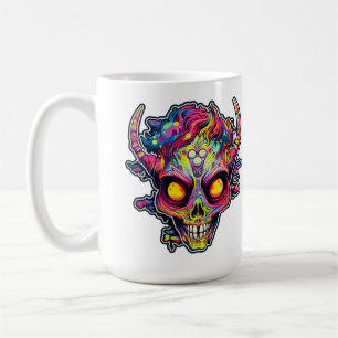 Mug démon de crâne de néon déplaisant