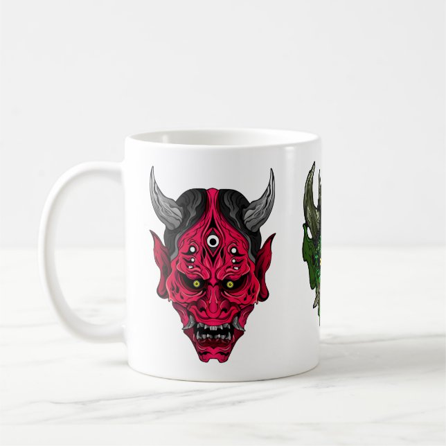 Mug Démons Oni illustrés (Gauche)
