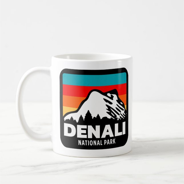 Mug Denali National Park Retro Randonnée Camping Cadea (Gauche)