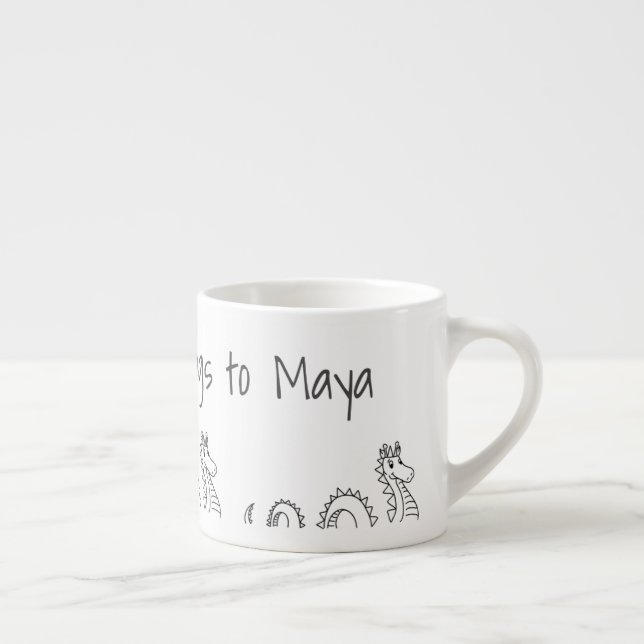 Mug d'enfant personnalisé - Loch Ness Monster (Droite)