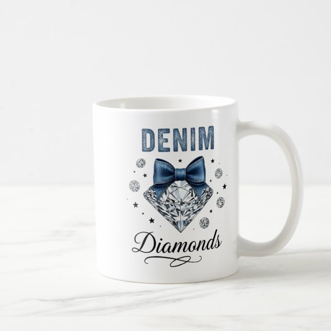 Mug Denim And Diamonds Western Graphic Tee For Girls W (Droite)