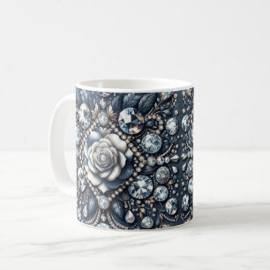 Mug Denim & Diamonds Glam Bling Rose Jewels