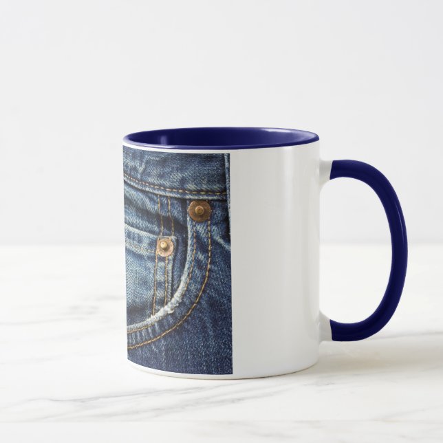 Mug Denim - poche de blue-jean (Droite)
