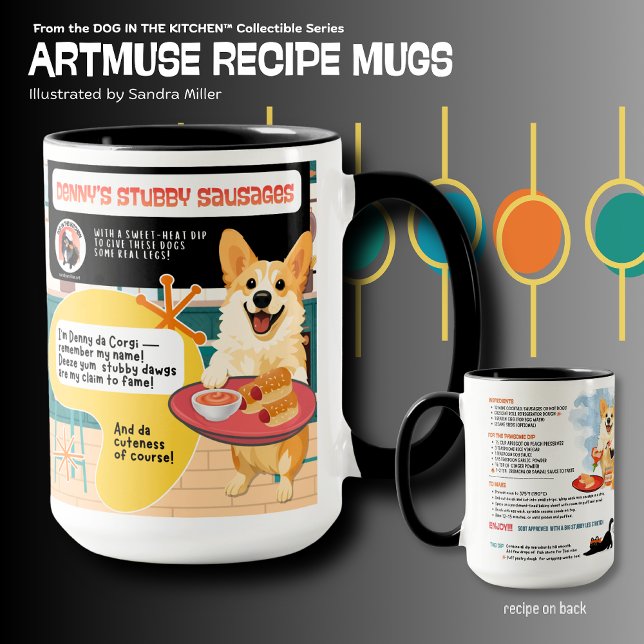 Mug DENNY'S STUBBY SAUSAGES Corgi Art Muse Recipe  (Créateur téléchargé)