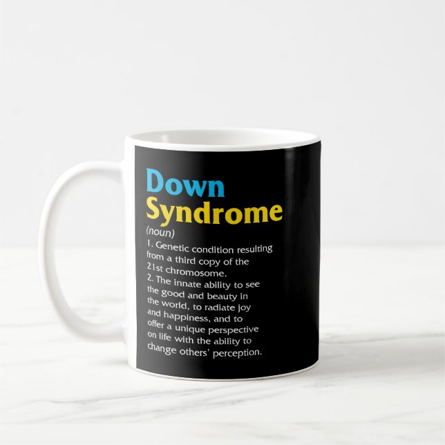 Mug Dénomination au syndrome de Down Jour Définition T (Gauche)