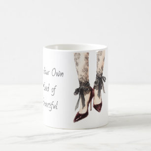 Mug Dentelle aux noeuds noirs Soyez votre propre genre