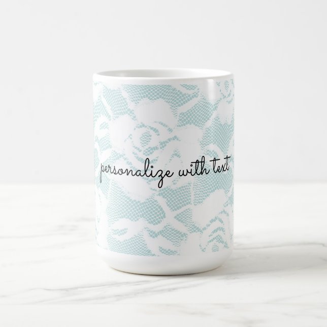 Mug Dentelle blanche rose de menthe (Centre)