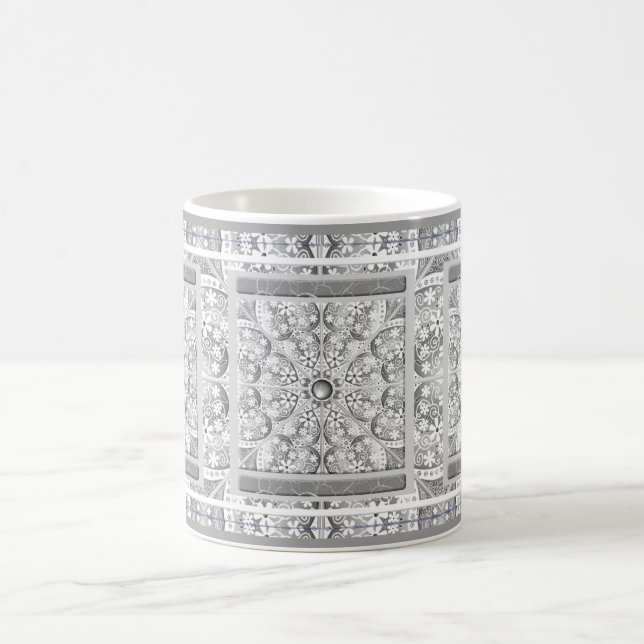 Mug Dentelle en céramique Gris (Centre)