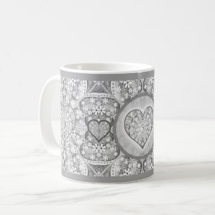 Mug Dentelle en céramique Gris
