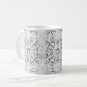 Mug Dentelle en céramique Gris et flocon de neige