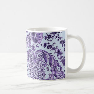 Mug Dentelle florale violette