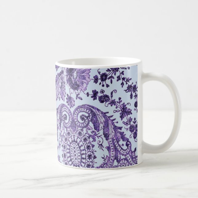 Mug Dentelle florale violette (Droite)