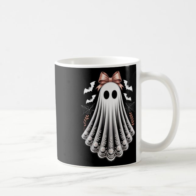 Mug Dentelle Ghost Coquette Bow Femmes Filles Hallowee (Droite)