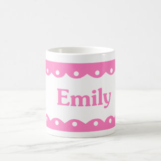 Mug Dentelle rose nommée d'Emily