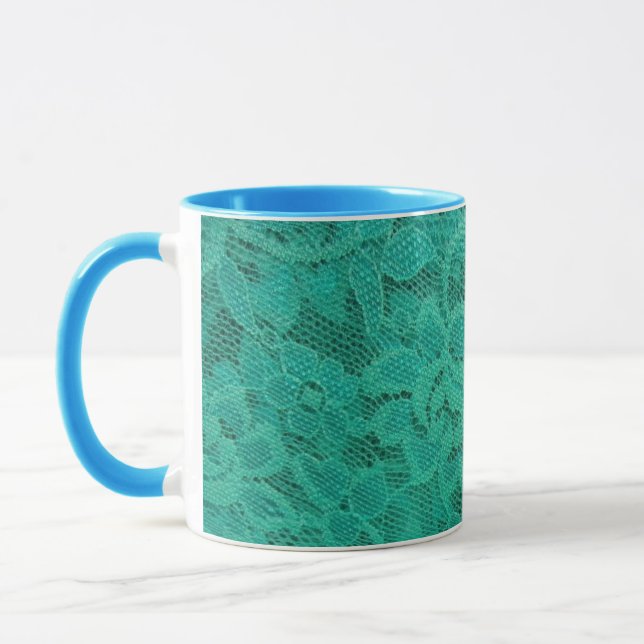 Mug Dentelle turquoise (Gauche)
