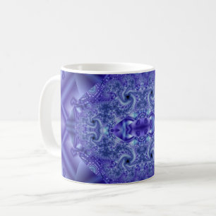 Mug Dentelles Enveloppement d'art fractal violet et