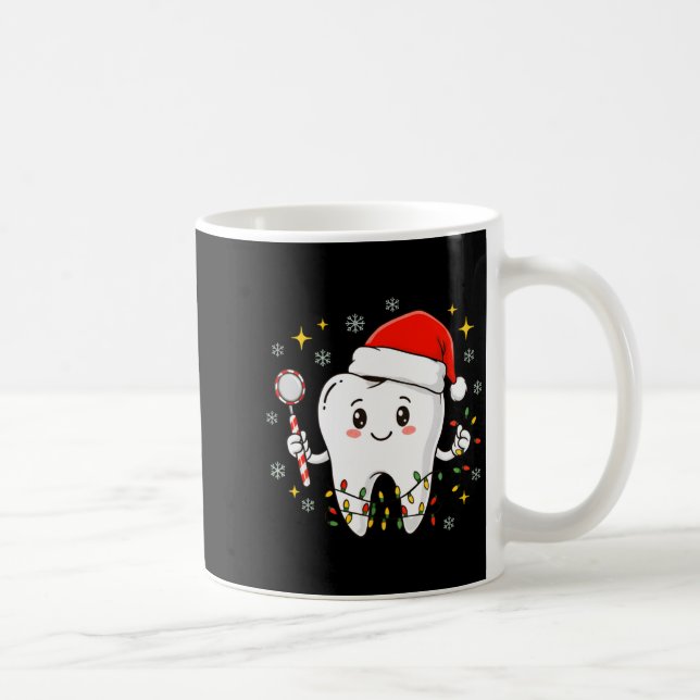 Mug Dentist Christmas Teeth Xmas Lights Funny Dental S (Droite)