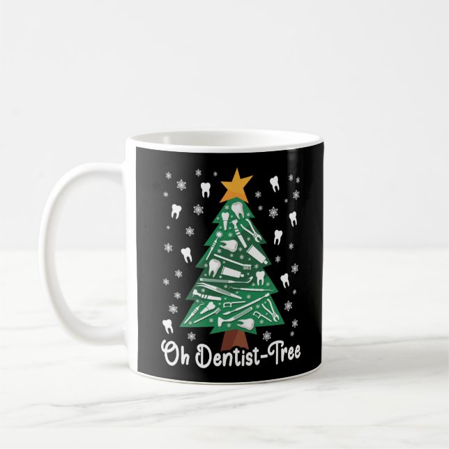 Mug Dentiste Dentaire Ohh Dentiste - Arbre de Noël (Gauche)