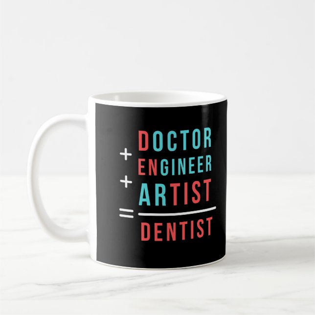 Mug dentiste : médecin ingénieur artiste dentiste (Gauche)