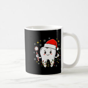 Mug Dentiste Noël Dents Lumières de Noël Drôle Dentair