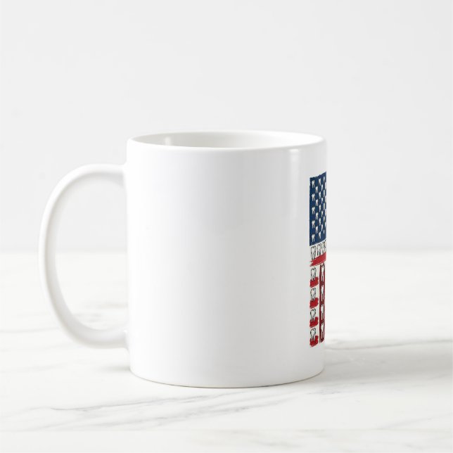 Mug Dentiste Patriotique Dent Drapeau (Gauche)