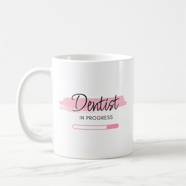 Mug Dentiste Personnalisé En Progrès Rose (Gauche)