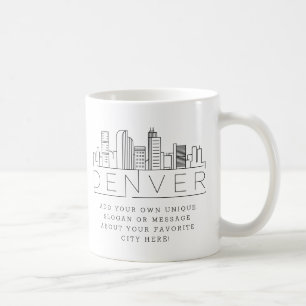 Mug Denver, Colorado Stylized Skyline   Custom