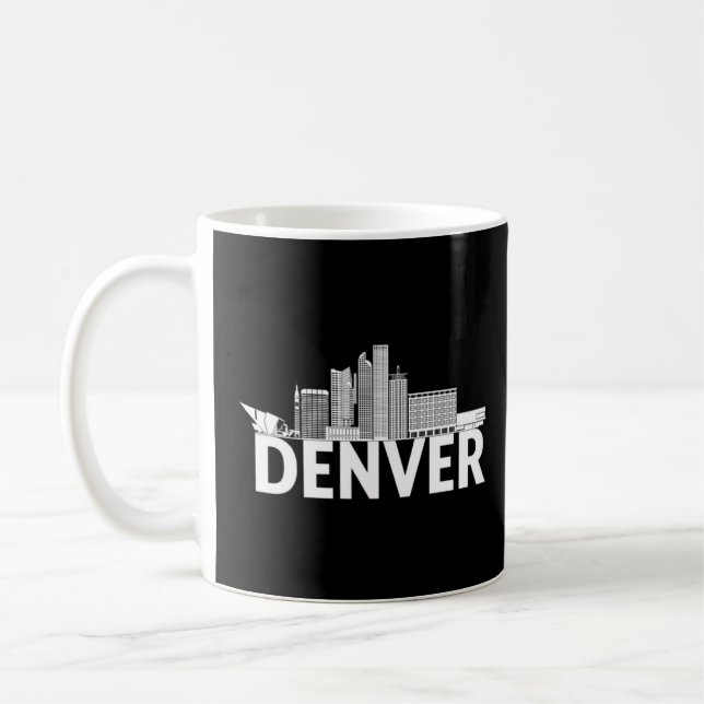 Mug Denver Colorado USA City Skyline Silhouette Outlin (Gauche)