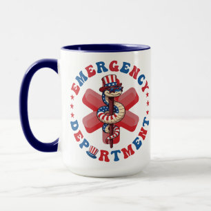 Mug Département d'urgence du 4 juillet Patriotique aux