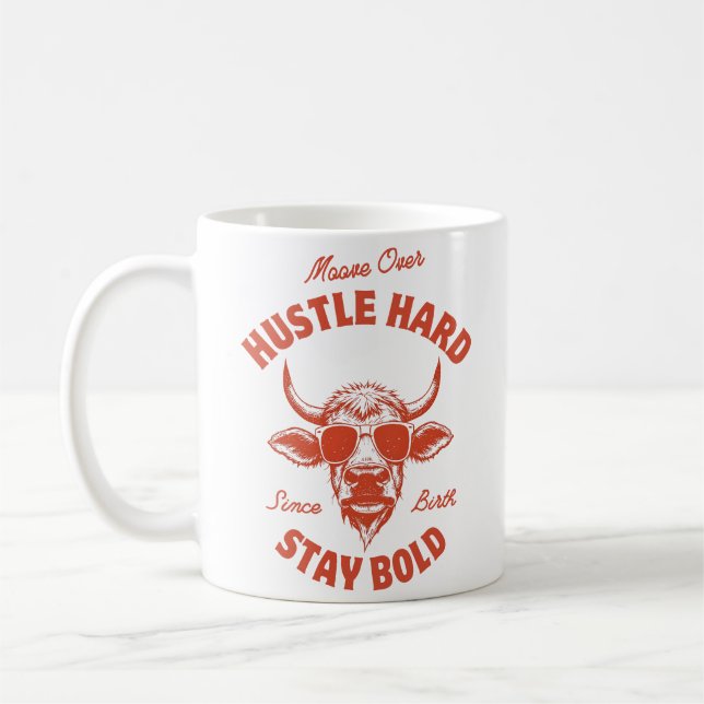 Mug Déplace-Toi Au-Delà De La Rumeur, Vache  (Gauche)