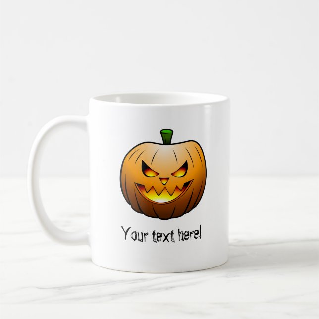Mug Déplaisant visage du Citrouille Halloween (Gauche)