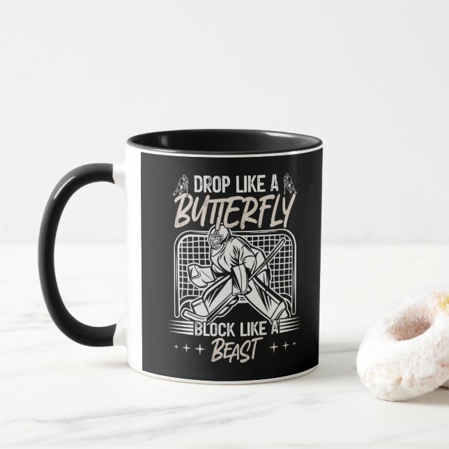 Mug Déposer comme un bloc de papillon comme un gardien (Avec donut)