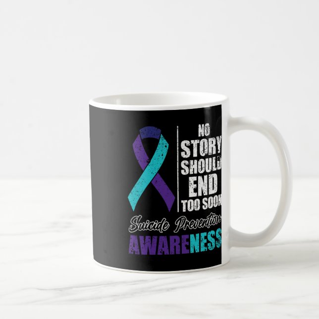 Mug Dépression suicidaire Aucune histoire ne devrait m (Droite)
