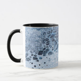 Mug Dérive océanique bleu et gris abstrait