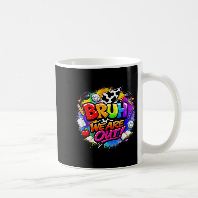 Mug Dernier jour d'école ambiance estivale plage bruh  (Droite)
