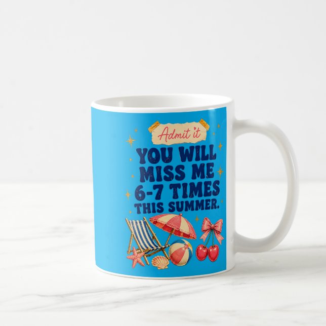 Mug Dernier Jour D'école Professeur Femmes Ad Vous Man (Droite)