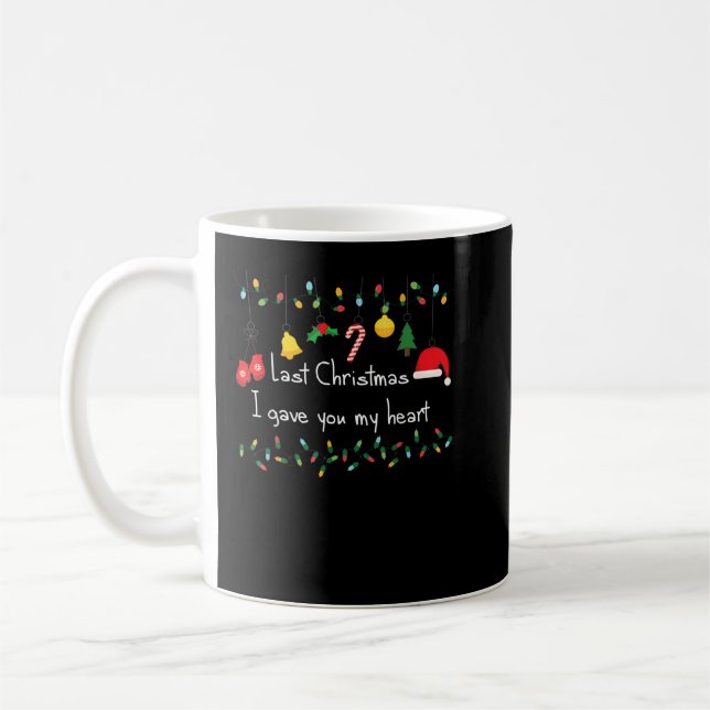 Mug Dernier Noël je t'ai donné mon coeur (Gauche)