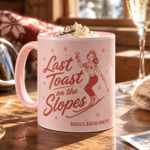 Mug Dernier Toast sur les Pistes Rose Enterrement de V