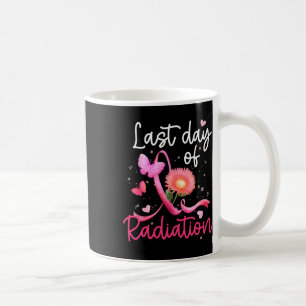 Mug Dernière Journée De Radiation Florale Coeur Cancer