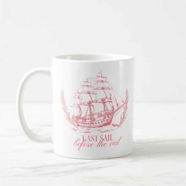 Mug Dernière voile avant l'enterrement de vie de jeune (Gauche)
