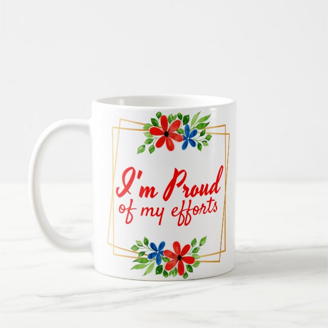 Mug des affirmations motivationnelles pour les travail (Gauche)