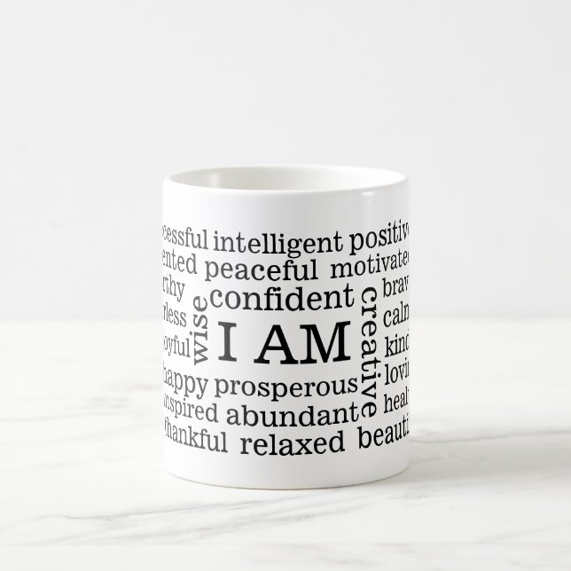 Mug Des affirmations positives d'image saine (Centre)