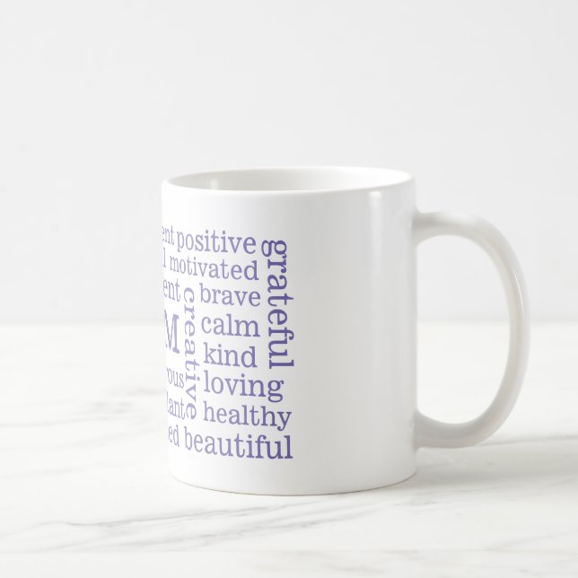 Mug Des affirmations positives JE SUIS des (Droite)
