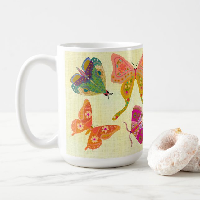 Mug des amis papillons (Avec donut)